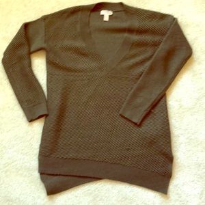 Dark green v-neck sweater